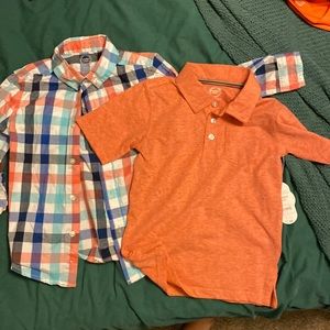 XS (4-5) Plaid Dress Shirt and Polo Shirt